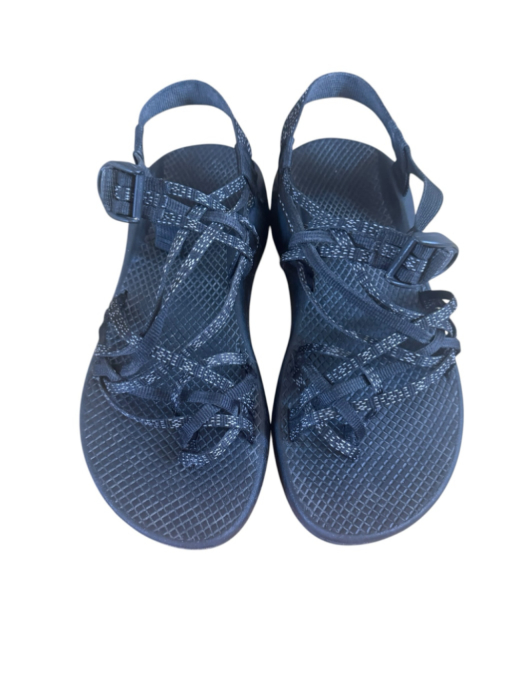Women's Chaco Sandals Size 9 Black and White Strappy Hiking Sandals